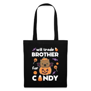 Wombat Halloween échange son frère contre des bonbons - Sac en tissu - noir - Devant