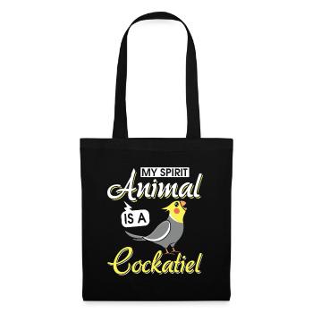 My Spirit Animal is a cockatiel - Tote Bag - black - Front