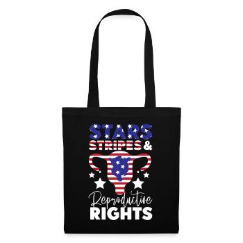 Étoiles féministes du drapeau américain - Sac en tissu - noir - Devant