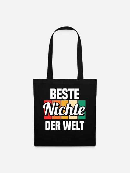 Nichte - Stoffbeutel - Schwarz