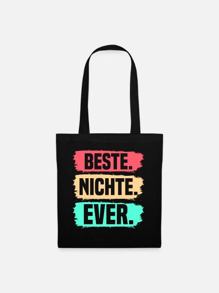 Nichte - Stoffbeutel - Schwarz