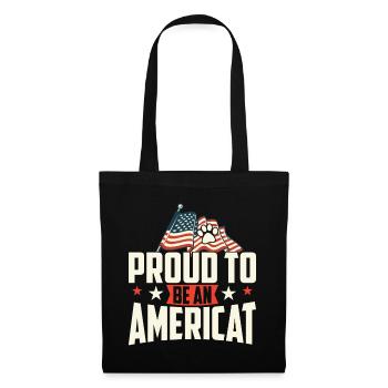 Stolz Eine Amerikaner Katze Zu Sein - Stoffbeutel - Schwarz - Vorne