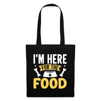 Je suis ici pour la nourriture - Sac en tissu - noir - Devant