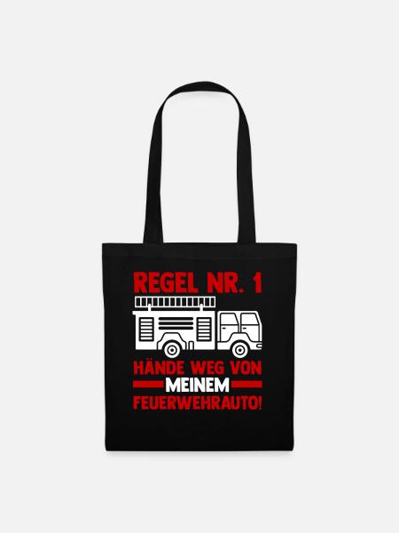 Feuerwehrauto Feuerwehrmann Feuerwehr - Stoffbeutel - Schwarz
