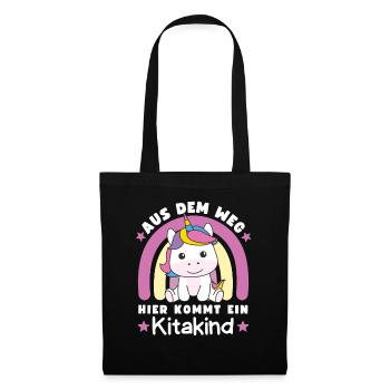 Aus Dem Weg Hier Kommt Ein Kitakind - Stoffbeutel - Schwarz - Vorne
