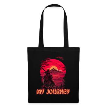 My Journey Samurai Japan Kultur - Stoffbeutel - Schwarz - Vorne