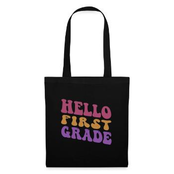 Bonjour 1ère année de rentrée scolaire Premier jour - Sac en tissu - noir - Devant