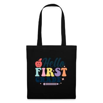 Bonjour 1ère année de rentrée scolaire Premier jour - Sac en tissu - noir - Devant