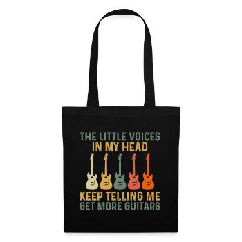 Les petites voix dans ma tête me disent - Sac en tissu - noir - Devant