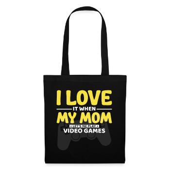J’adore quand ma mère joue à des jeux vidéo - Sac en tissu - noir - Devant