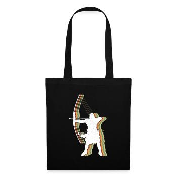 Retro Vintage Archer Archery Outdoor Hunting - Tote Bag - black - Front