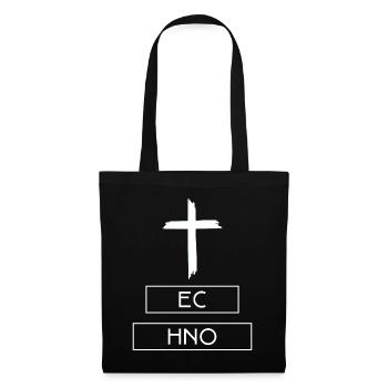 Cross Religion Raver Rave Hard Techno Dark Tekno - Stoffbeutel - Schwarz - Vorne