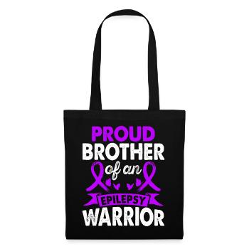 Brother of Epilepsy Warrior Awareness Month - Tote Bag - black - Front