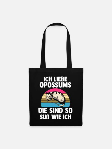 Opossum - Stoffbeutel - Schwarz