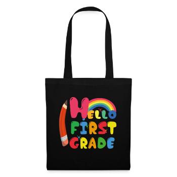 Bonjour 1ère année de rentrée scolaire Premier jour - Sac en tissu - noir - Devant