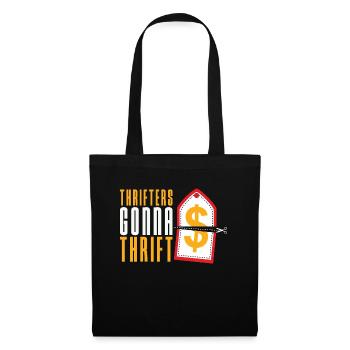 Thrift Shopping Les friperies vont au marché aux puces de friperie - Sac en tissu - noir - Devant