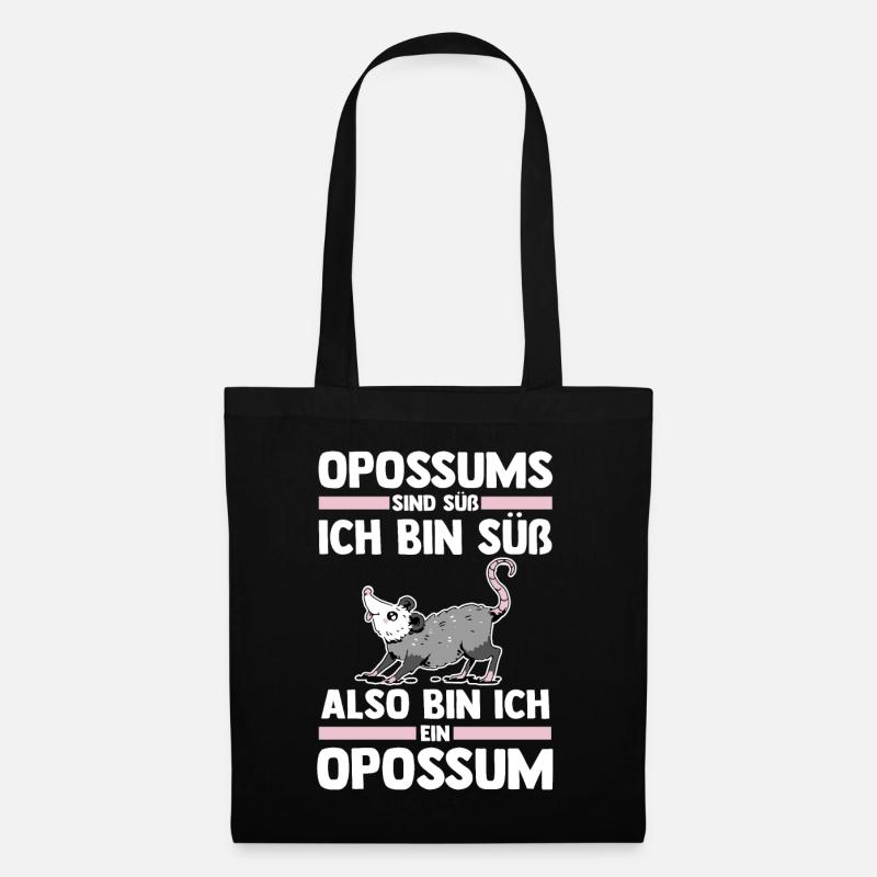 Opossum - Stoffbeutel - Schwarz