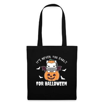 Zebra it's never too early for Halloween pumpkin - Tote Bag - black - Front
