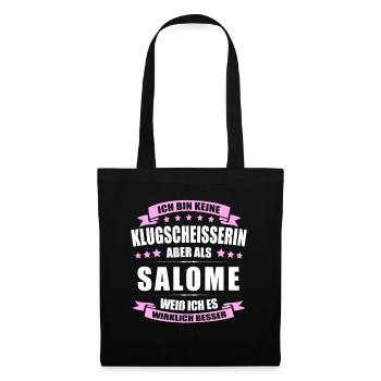 Name Salome Vorname Klugscheisserin Namenstag - Stoffbeutel - Schwarz - Vorne
