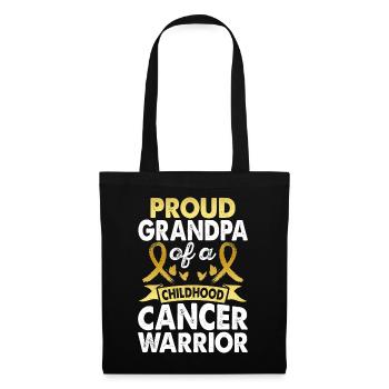 Grandfather of Childhood Cancer Warrior Consciousness Gold - Tote Bag - black - Front