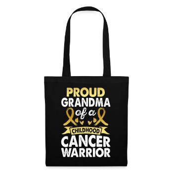Grandma of Childhood Cancer Warrior Consciousness Gold - Tote Bag - black - Front