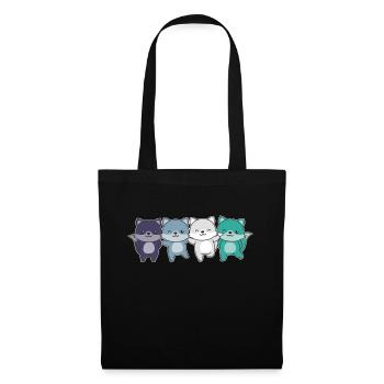oriented aroace Flag Pride LGBTQ cute fox - Tote Bag - black - Front