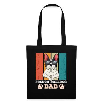 French Bulldog Dad - Stoffbeutel - Schwarz - Vorne