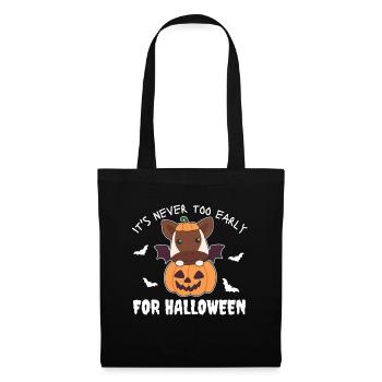 Okapi : il n’est jamais trop tôt pour la citrouille d’Halloween - Sac en tissu - noir - Devant