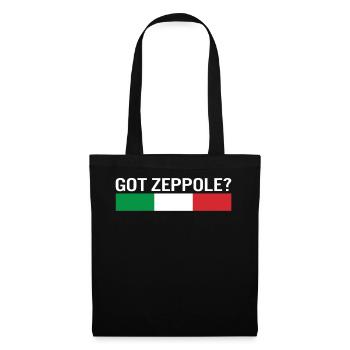 St. Joseph's Day Shirt, Got Zeppole Italien Flagge - Stoffbeutel - Schwarz - Vorne