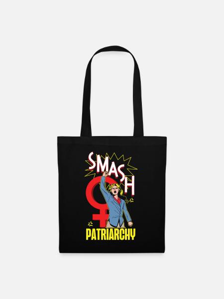 Feminist Smash Patriarchy - Stoffbeutel - Schwarz