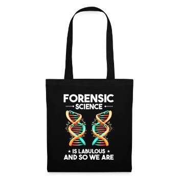 Forensik und forensische Wissenschaft - Stoffbeutel - Schwarz - Vorne