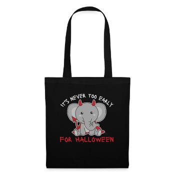 Elephant il n’est jamais trop tôt pour les diables d’Halloween - Sac en tissu - noir - Devant