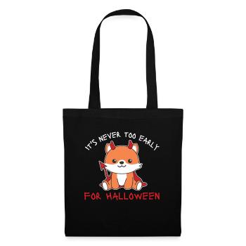 Fox il n’est jamais trop tôt pour les diables d’Halloween - Sac en tissu - noir - Devant