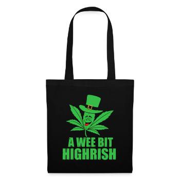 Ein kleines bisschen Highrish Funny 420 Weed Marihuana - Stoffbeutel - Schwarz - Vorne