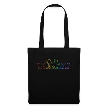 Raccoon LGBT Rainbow Trash Panda Queen Friend - Tote Bag - black - Front