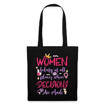 Feminist Women Belong In All - Stoffbeutel - Schwarz - Vorne