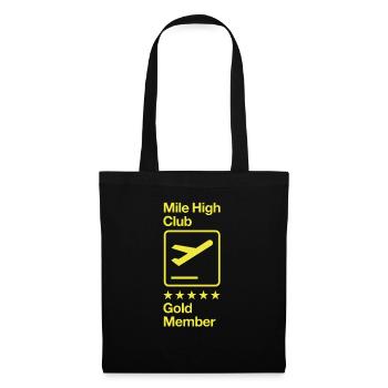 Mile High Club Gold Member - Stoffbeutel - Schwarz - Vorne