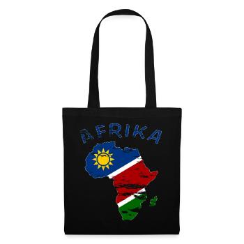 Namibie Carte de l’Afrique utilisée - Sac en tissu - noir - Devant