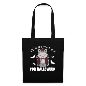 Hippo it's never too early for Halloween vampire - Tote Bag - black - Front