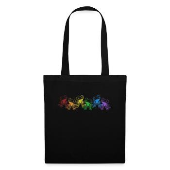 LGBT Arc-en-ciel Costa Rica Pet Red Eyed Tree Frog - Sac en tissu - noir - Devant