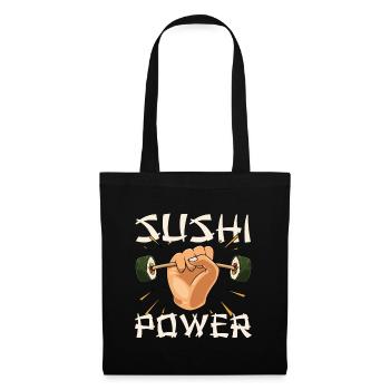 Japanisches Essen Sushi Gym Nigiri Sushi Roll - Stoffbeutel - Schwarz - Vorne