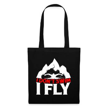 I Don't Swim I Fly 2 - Stoffbeutel - Schwarz - Vorne