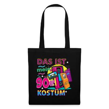 Das ist mein 90er Kostüm - Stoffbeutel - Schwarz - Vorne