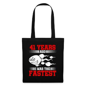 41 years ago I Was The Fastest - Tote Bag - black - Front