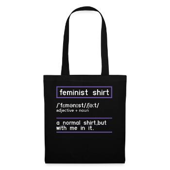 Définition Féminisme Droits Femmes Égalité Féministe - Sac en tissu - noir - Devant