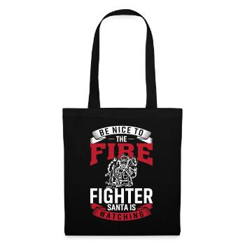 Be nice to the firefighter - Tote Bag - black - Front