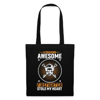 A damn great firefighter - Tote Bag - black - Front