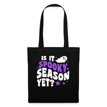 Is It Spooky Season Yet? - Halloween Kürbis - Stoffbeutel - Schwarz - Vorne