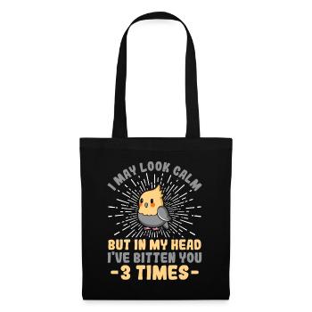 May Look Calm Bitten You - Cockatiel - Tote Bag - black - Front