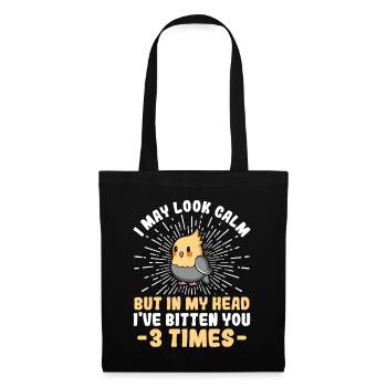 May Look Calm Bitten You - Cockatiel - Tote Bag - black - Front